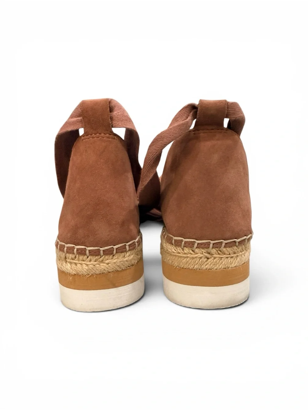 Vince Camuto Scalloped Lace-Up Espadrille in Dusty Rose